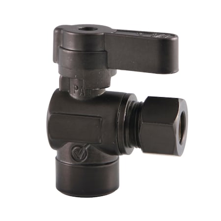 Kingston Brass KF4320ORB 1/2" Sweat x 3/8" OD Comp Angle Stop Valve, Oil Rubbed Bronze KF4320ORB